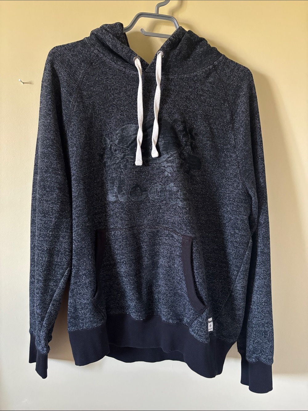 Roots Men's Pullover Hoodie Salt & Pepper, Size L